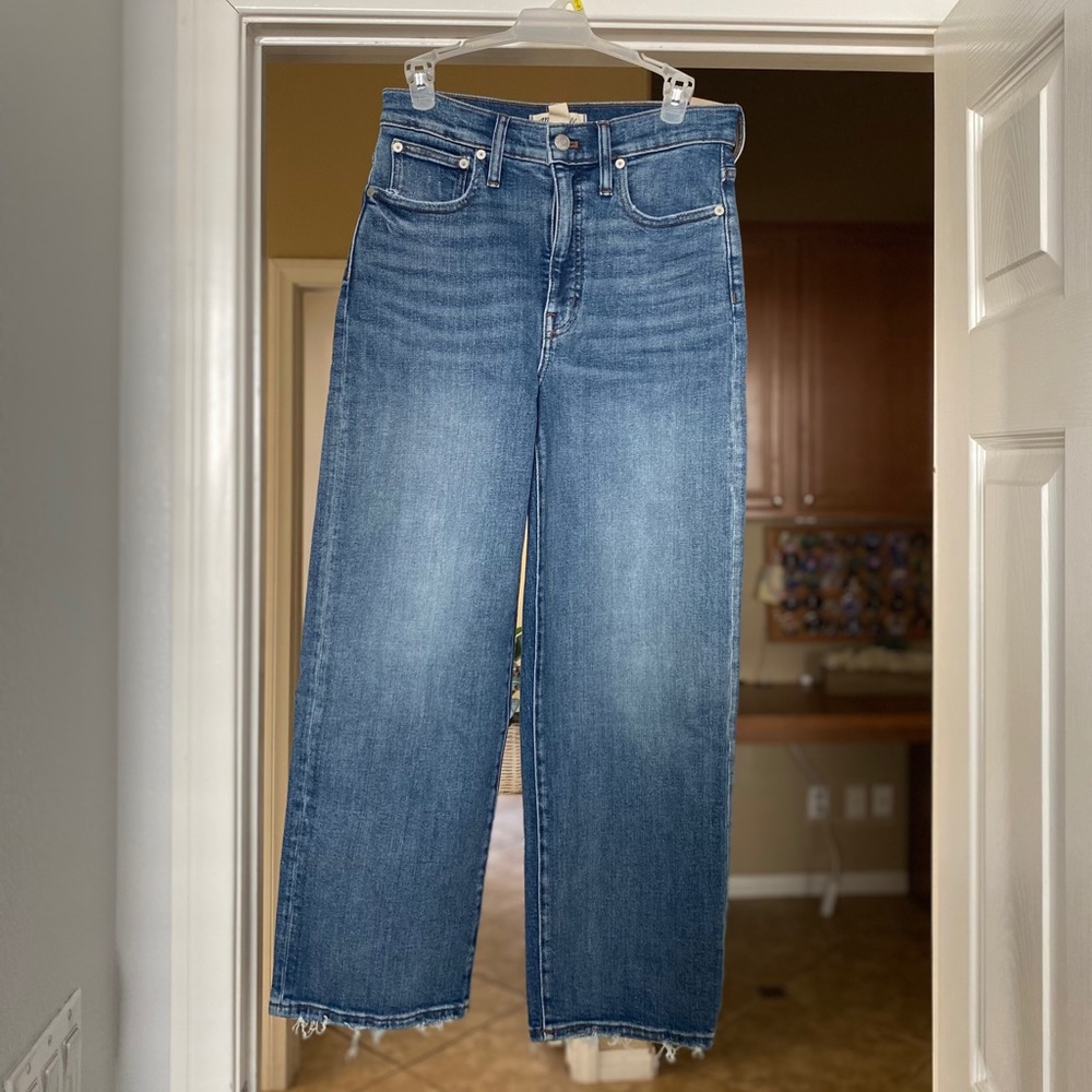 Madewell slim wide-leg crop jeans